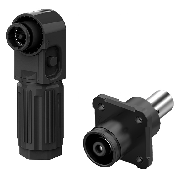 惟兴压接式黑色负极IP67防水350A可旋转360度储能连接器