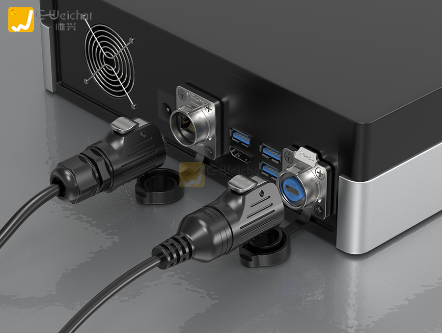 RJ45信号连接器图片-航空插头生产厂家-惟兴科技
